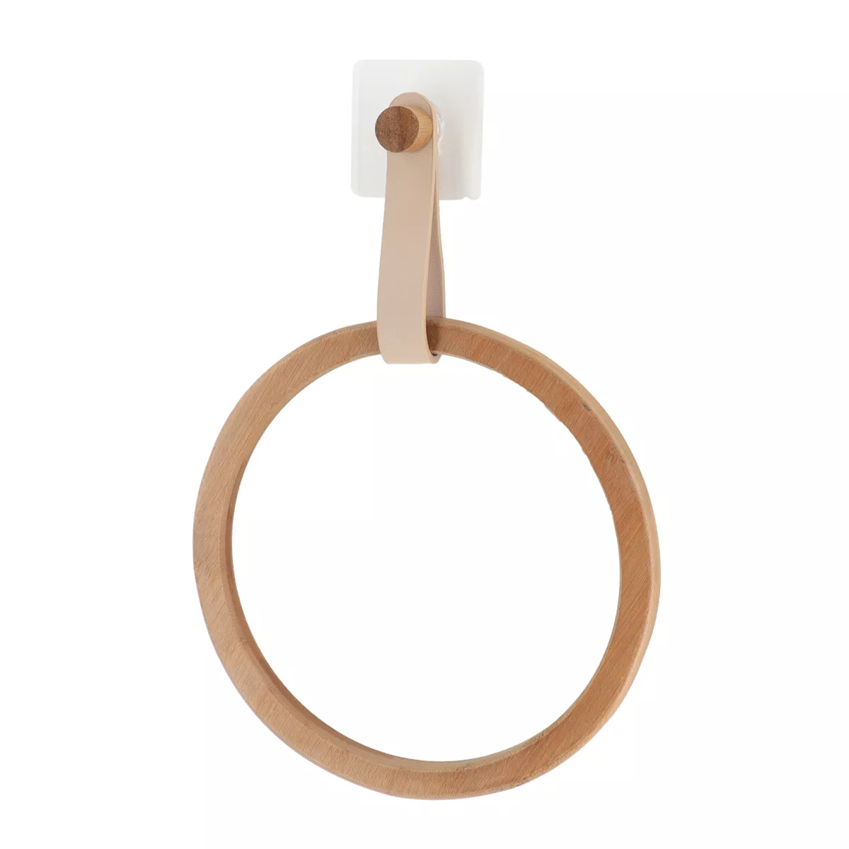 Handtuchhalter zum Kleben rund (D21 cm) Easy Chic Beige