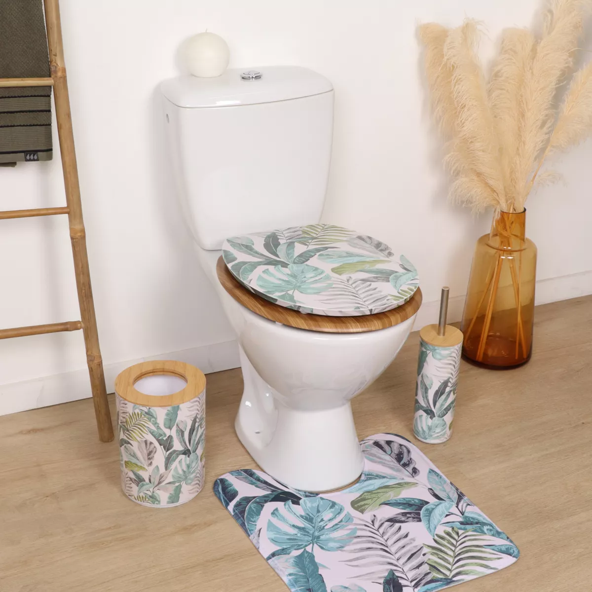 Copriwater WC 18 pollici MDF Jardin d'hiver Verde