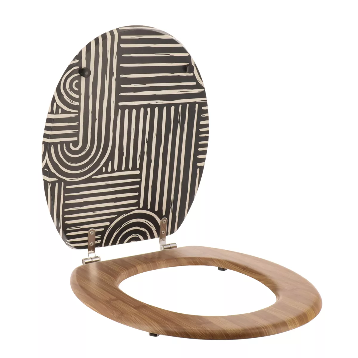 WC-Sitz 18 Zoll MDF Ethnic Vibes Schwarz