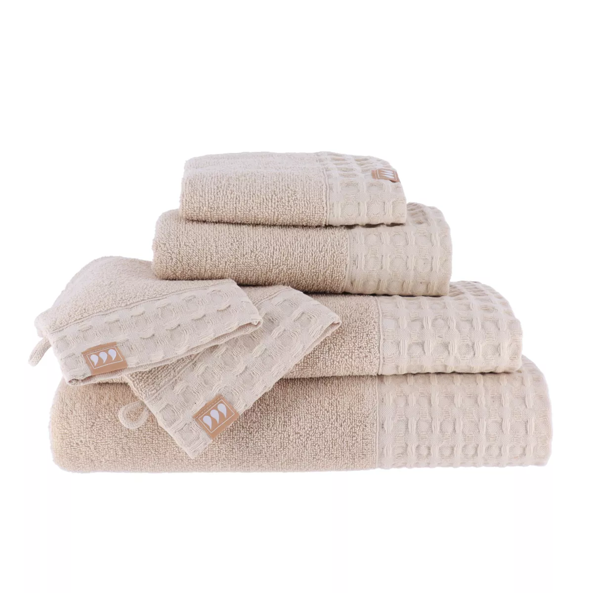 SERVIETTE INVITE 30X50 CM 100% COTON - BEIGE