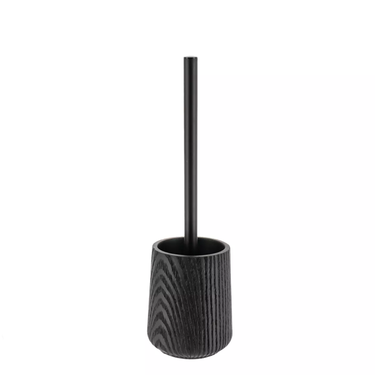 BROSSE WC EN POLYRESINE EFFET BOIS - NOIR