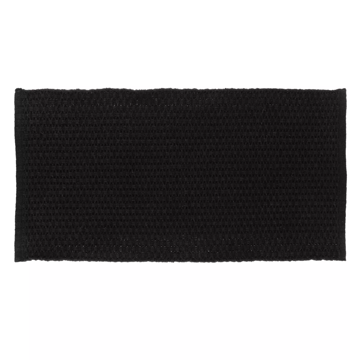 Tappeto cotone intrecciato (45 x 90 cm) Rosario Nero