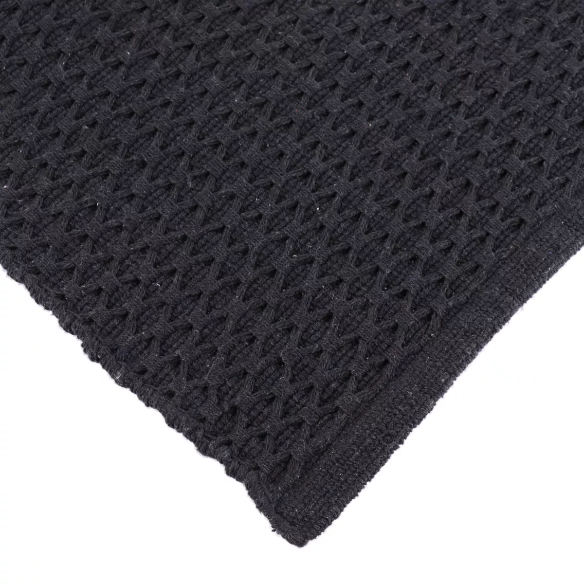 Tappeto cotone intrecciato (45 x 90 cm) Rosario Nero