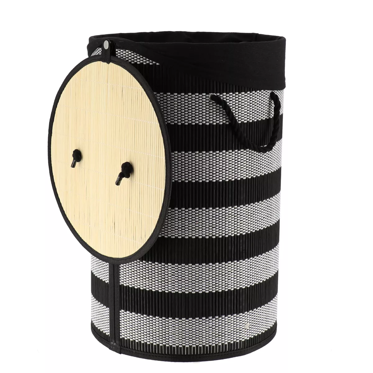 Panier à Linge 2 Compartiments Rongweiwang - Pliable - Tissu Oxford - 53x33x53 Cm - Séparation Couleurs Clair/Foncé