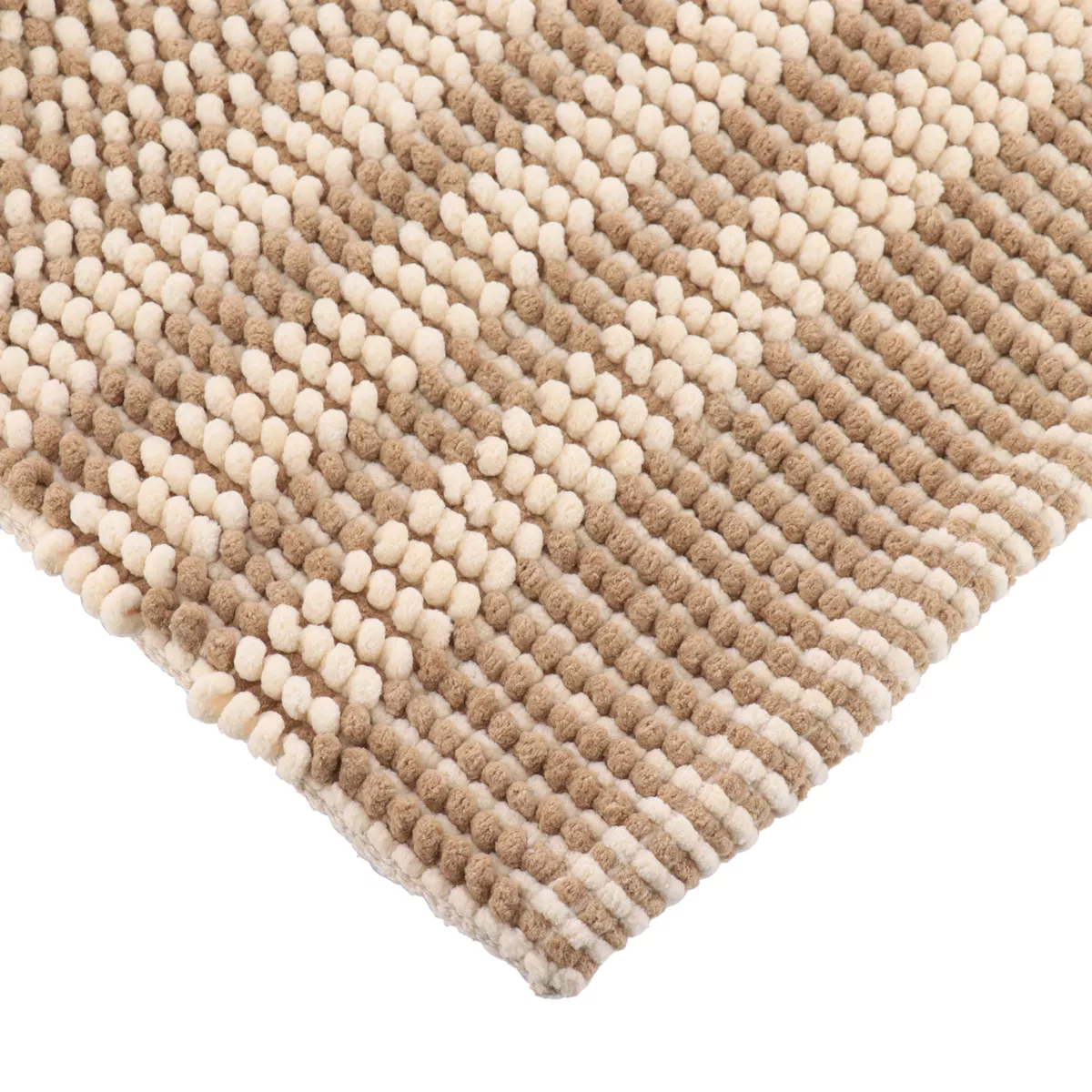 TAPIS TOKYO MICROFIBRE/COTON ASPECT CHENILLE 45X90 CM - NATUREL BEIGE