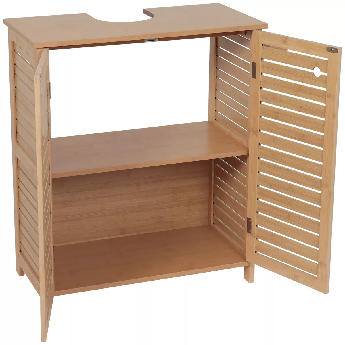 MEUBLE SOUS LAVABO BAMBOU/MDF FACON BAMBOU - TRINIDAD