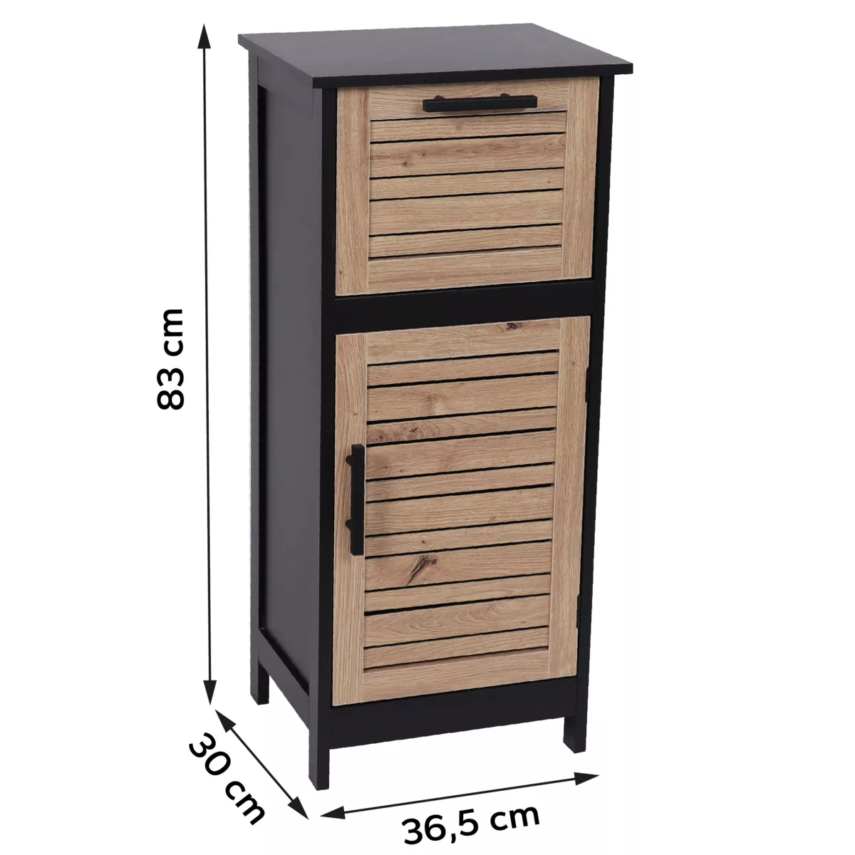 MEUBLE BAS 1 PORTE/1 TIROIR MDF - BERGEN