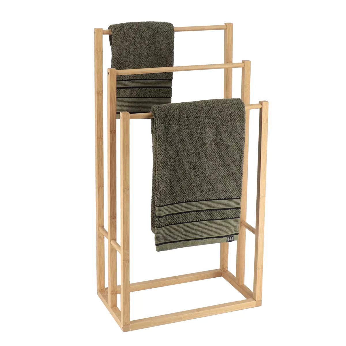 Portasciugamani in bambù a 3 livelli (H82 cm) Harmonie Naturale