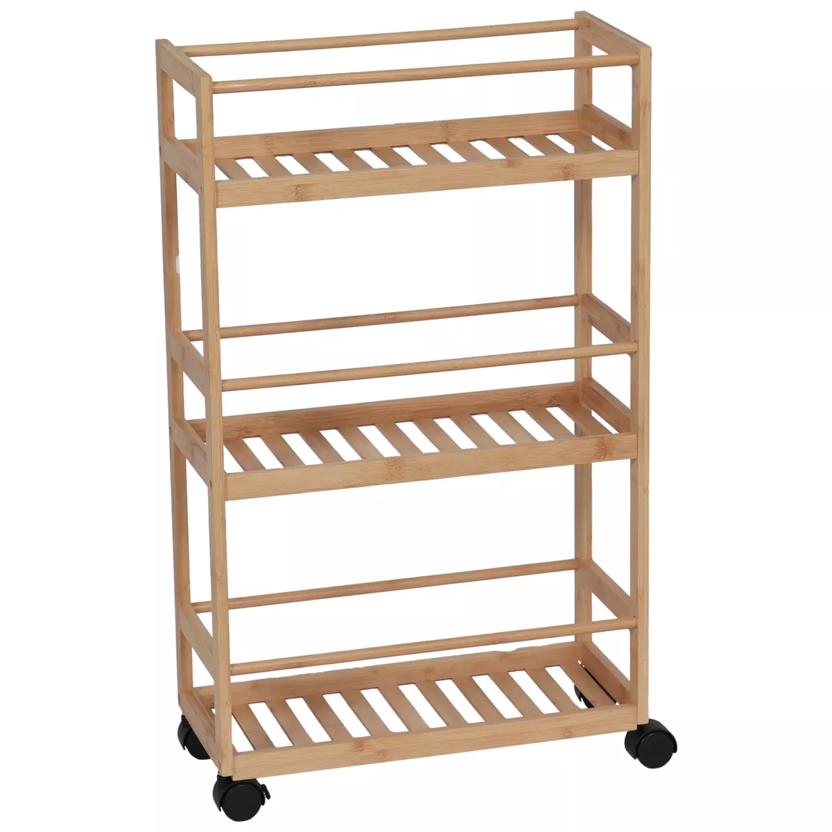 Carrello a rotelle a 3 livelli in bambù (H75 cm) Armonia Naturale