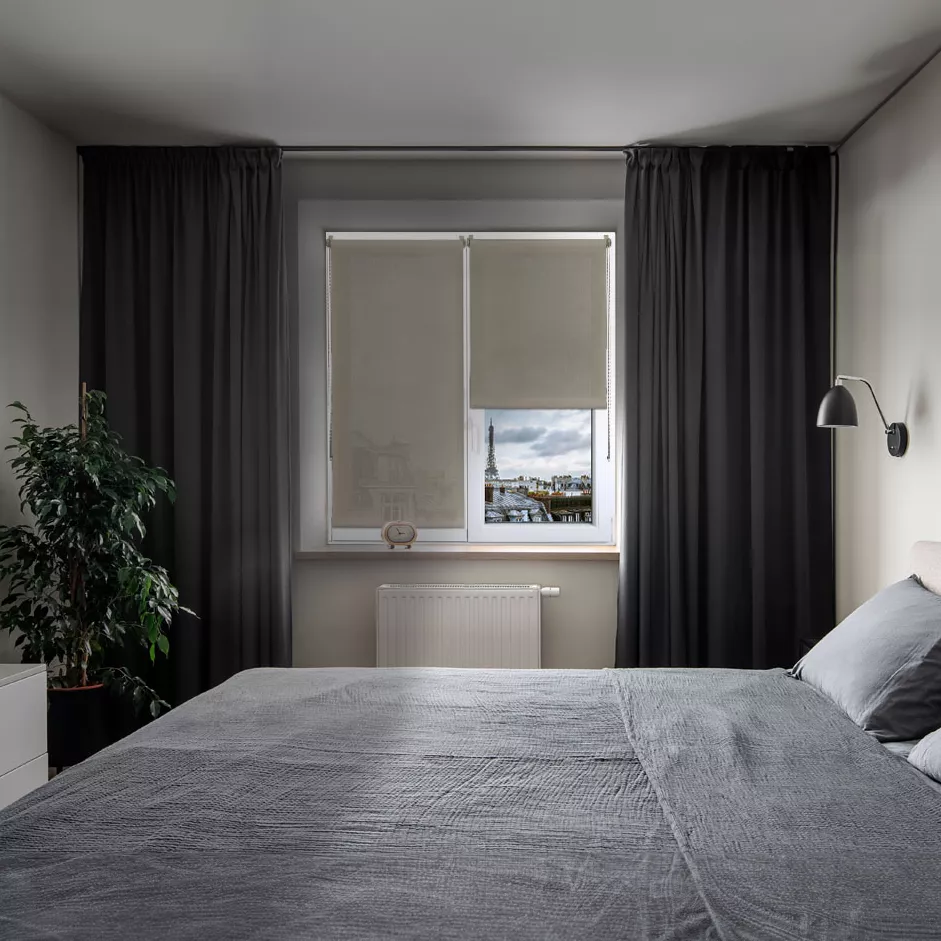 Rolgordijn doorschijnend (60 x 180 cm) Puur Taupe