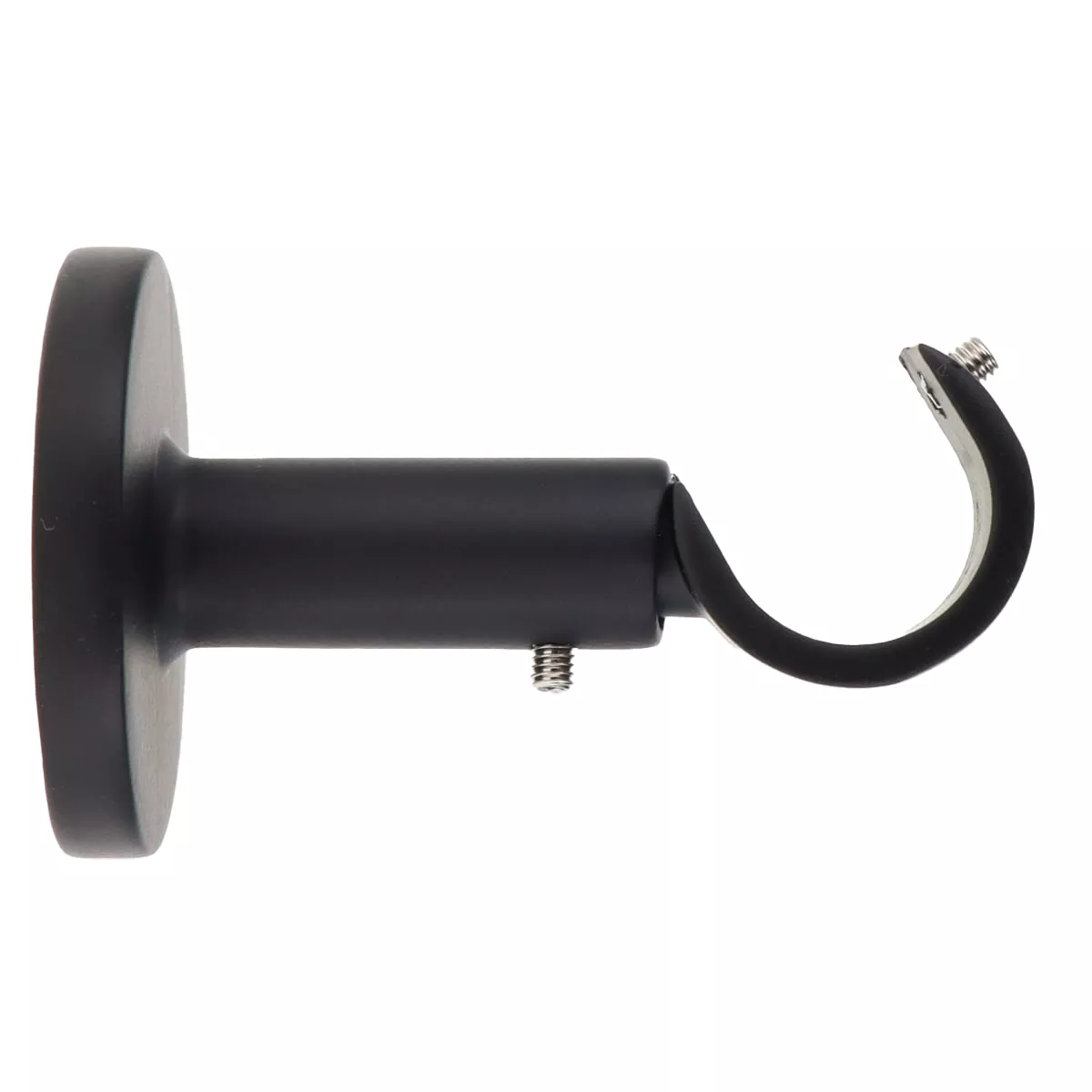 Supporto per asta fisso (L60 / D20 mm) Jim grondaia Nero opaco