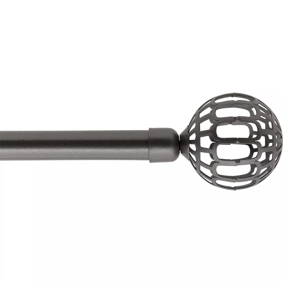 Kit de barra de cortina extensible (L120 - L210 cm / D19 mm) Facette Gris granito