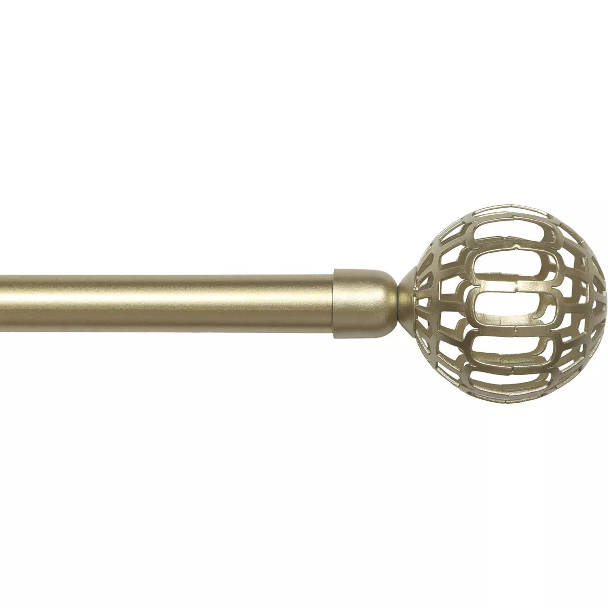 Kit de barra de cortina extensible (L120 - L210 cm / D19 mm) Faceta Oro