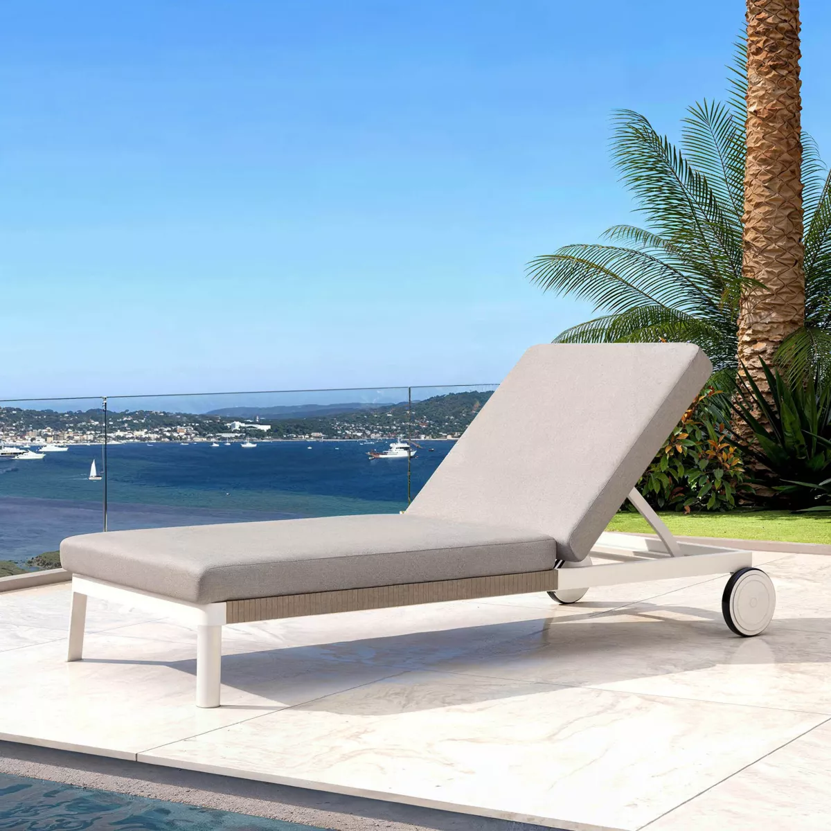 Transat en aluminium Amalfi Blanc