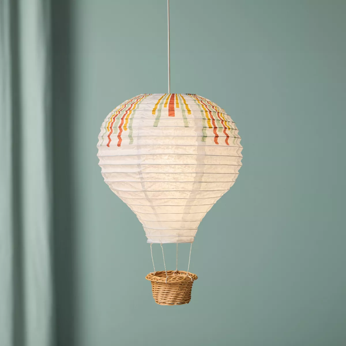 Suspension montgolfière enfant papier (H40 cm) Serpentin Multicolore