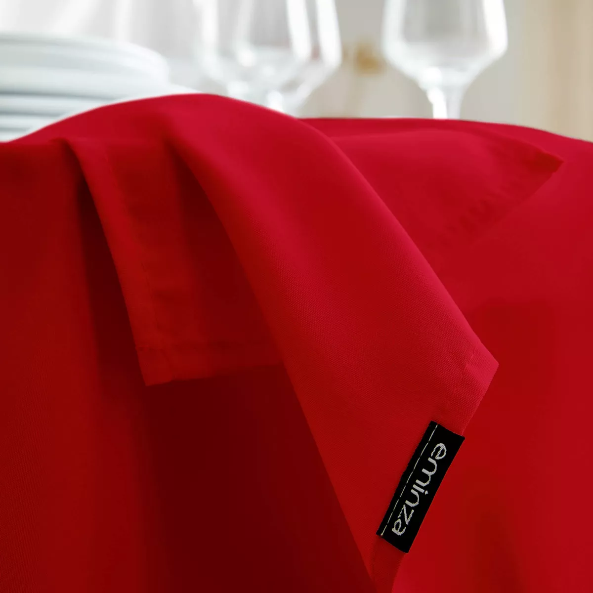 Nappe carrée anti tache (100 x 100 cm) Elise Rouge