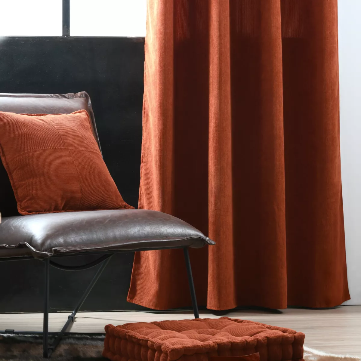 Rideau velours (140 x 260 cm) Dandy Terracotta