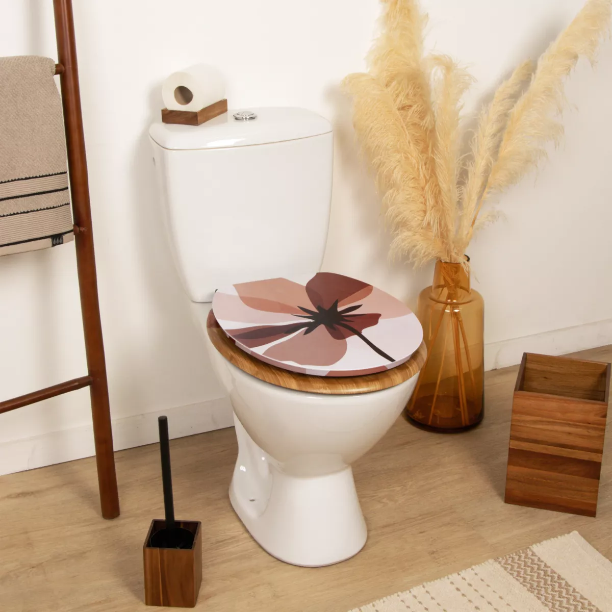 Wc-Sitz Absenkautomatik 18 Zoll MDF Natural Simplicity Mehrfarbig