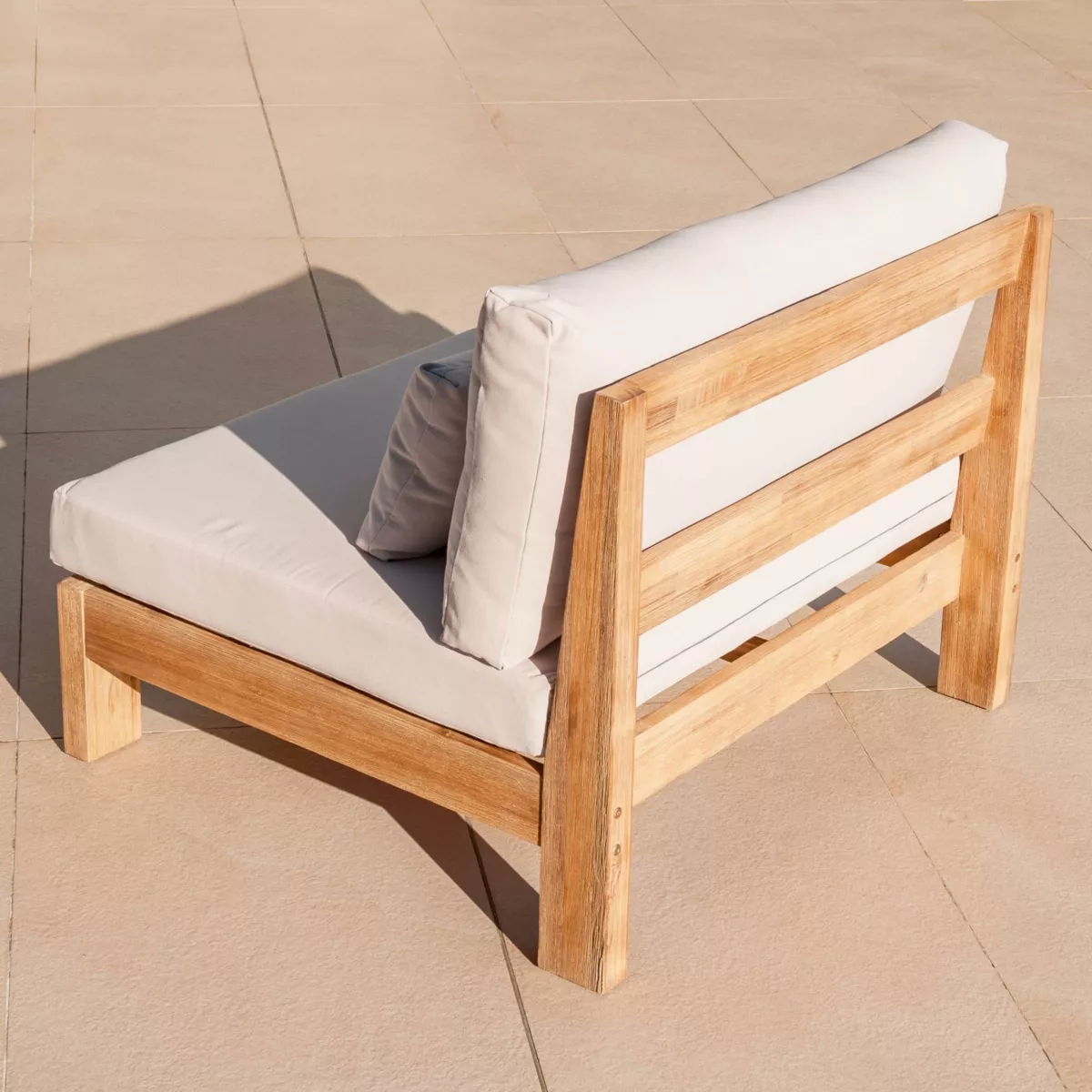 Fauteuil de jardin en bois d'acacia Bornéo Sable