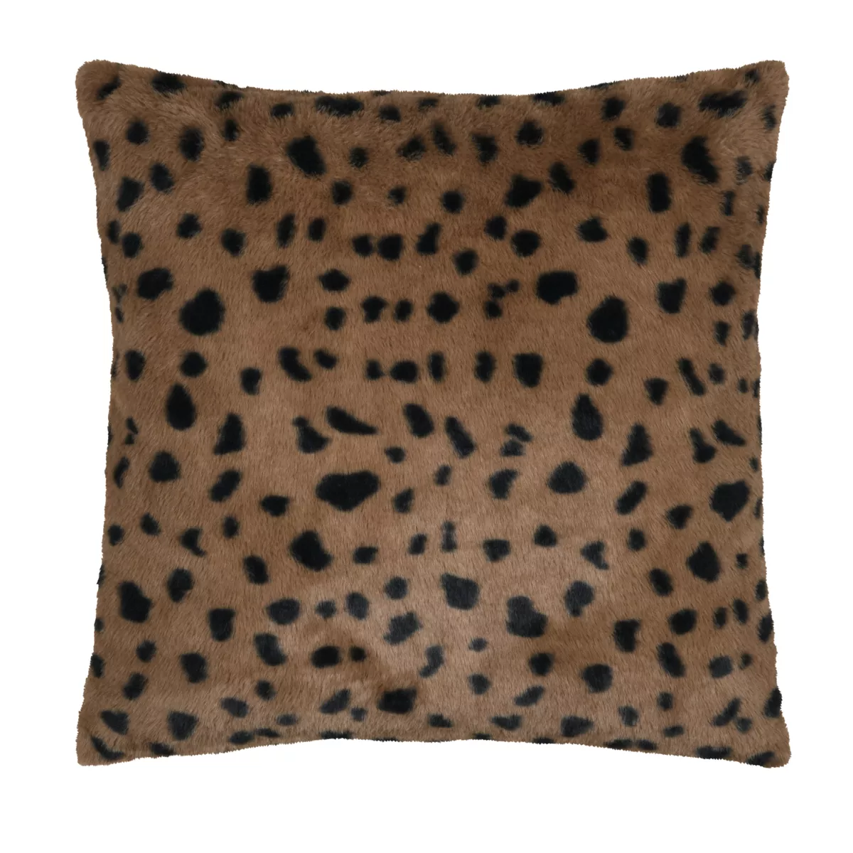 Cuscino quadrato in finta pelliccia leopardata (45 x 45 cm) Fauves Cioccolato