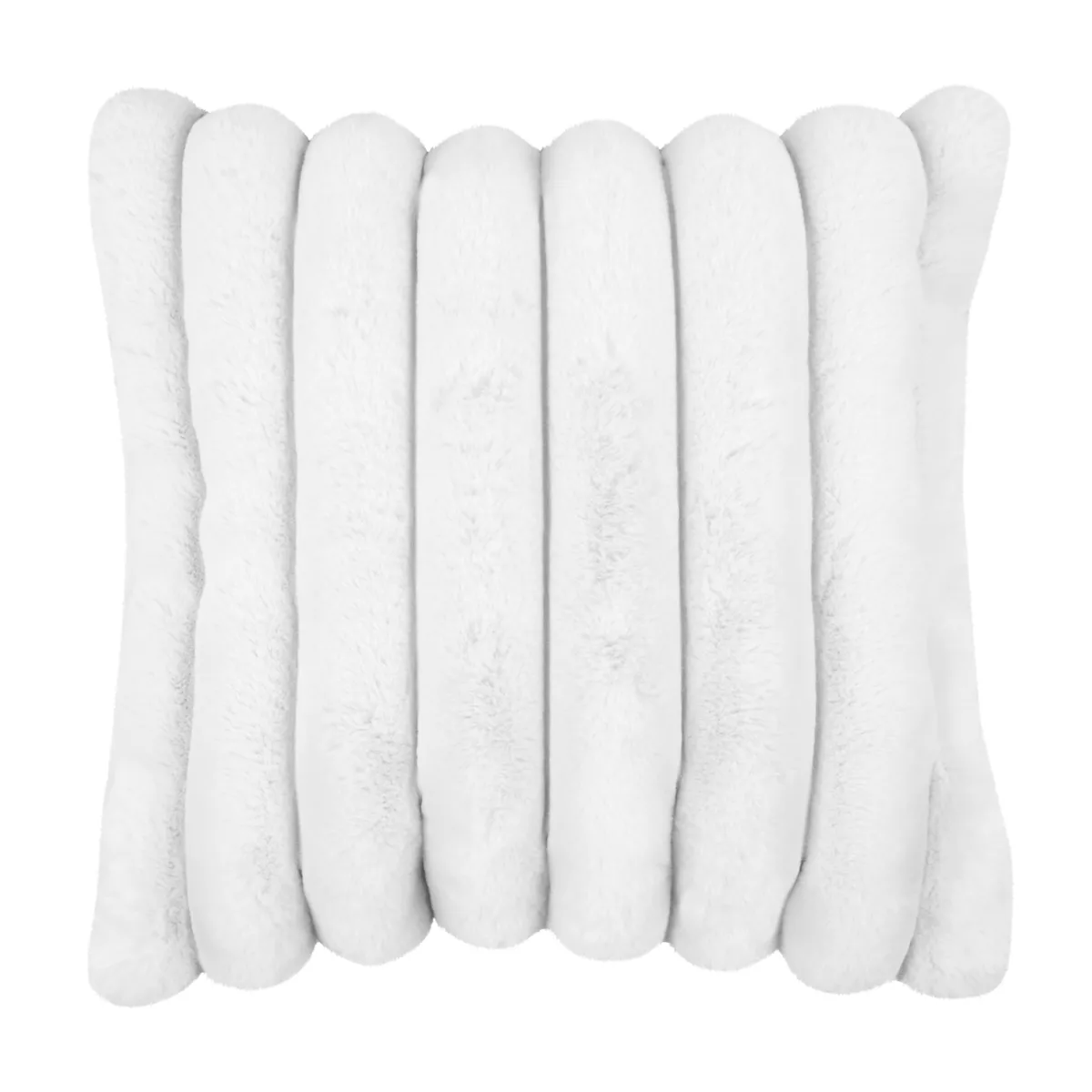 Cuscino quadrato in pelliccia sintetica (45 x 45 cm) Polary Bianco