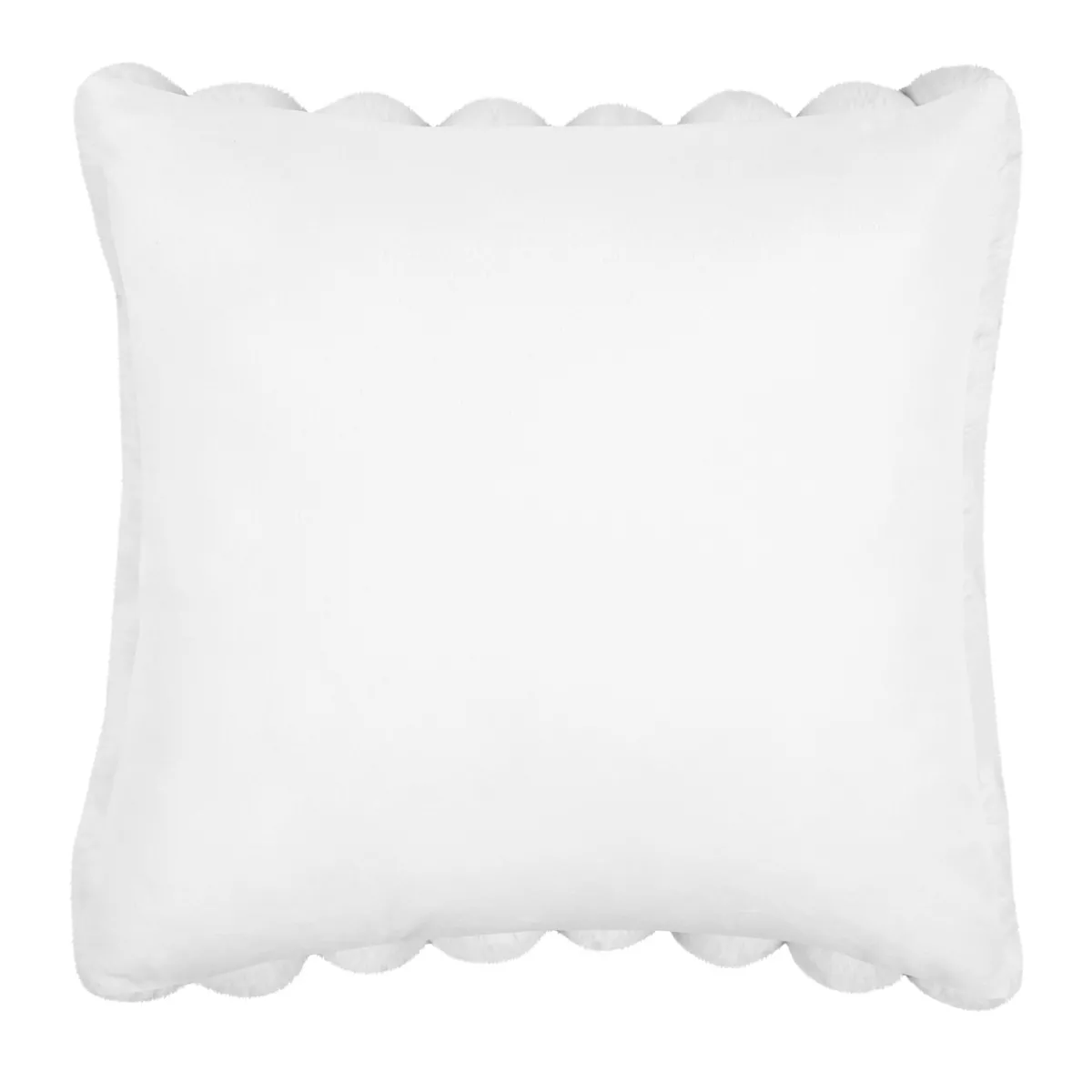 Cuscino quadrato in pelliccia sintetica (45 x 45 cm) Polary Bianco