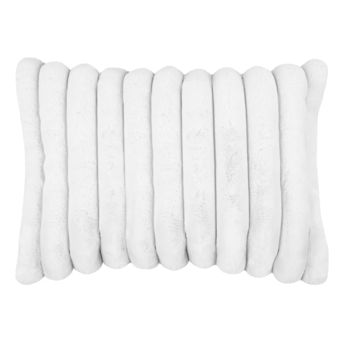 Cuscino rettangolare in pelliccia sintetica (50 x 80 cm) Polary Bianco