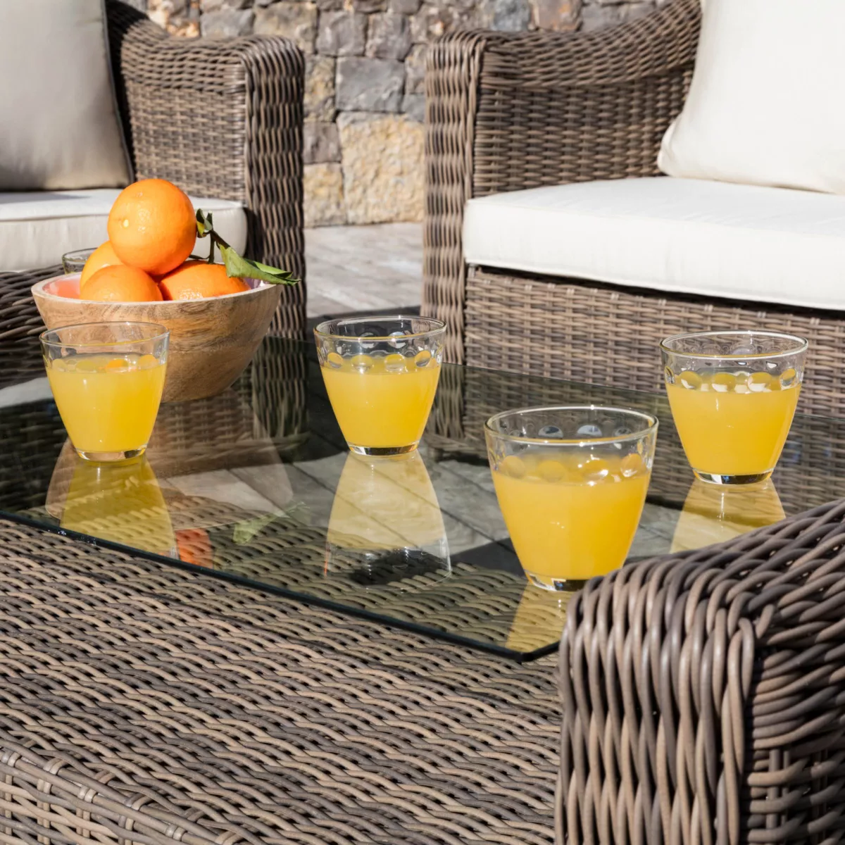 Salotto da giardino Calvi Tortora/Ecru - 4 posti