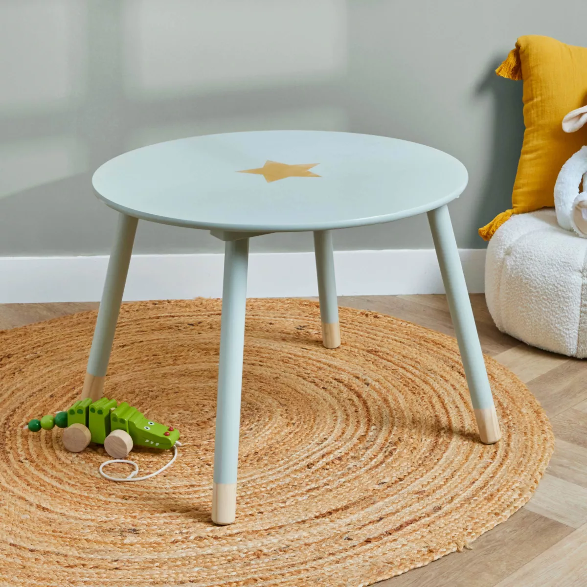 Table enfant bois (H44 cm) Stars Verte