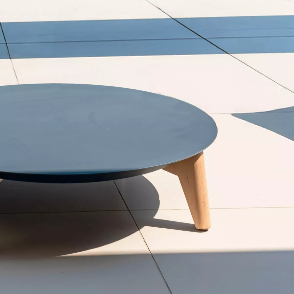Table basse de jardin ronde (D86 cm) Monte Carlo Gris anthracite