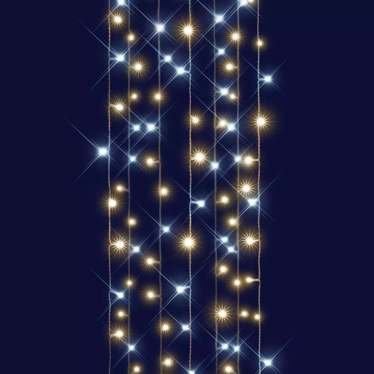 Lichtervorhang koppelbar H2 m L2 m Flashing light Warmweiß & Kaltweiß 96 LEDs