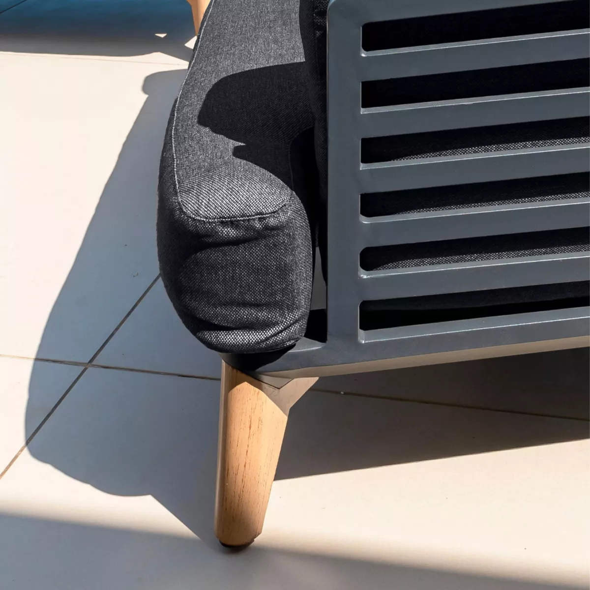 Salon de jardin aluminium 5 places 5 pcs Monte Carlo Gris anthracite