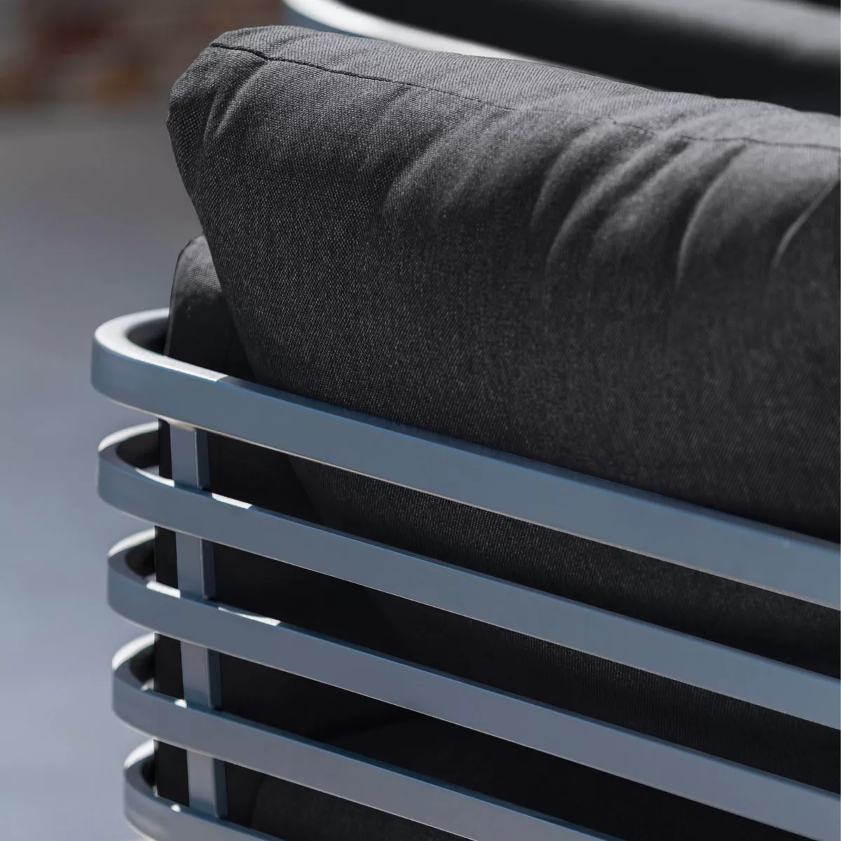 Salotto da giardino alluminio 4 posti 5 pezzi Monte Carlo Grigio antracite