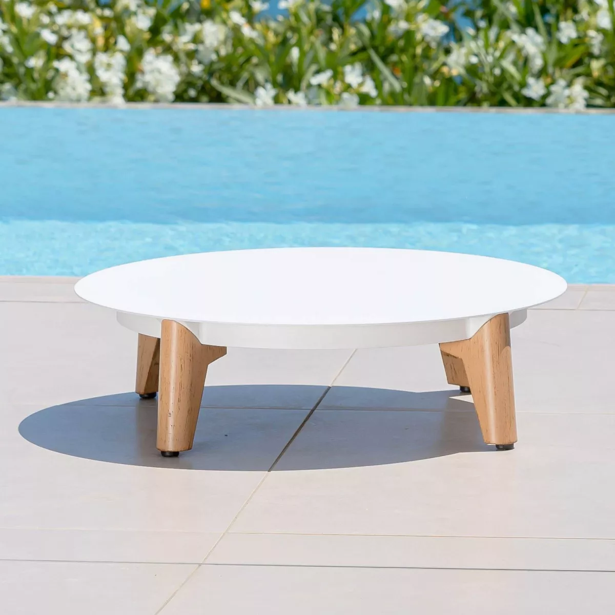 Salotto da giardino alluminio 2 posti 3 pezzi Monte Carlo Bianco e grigio chiaro