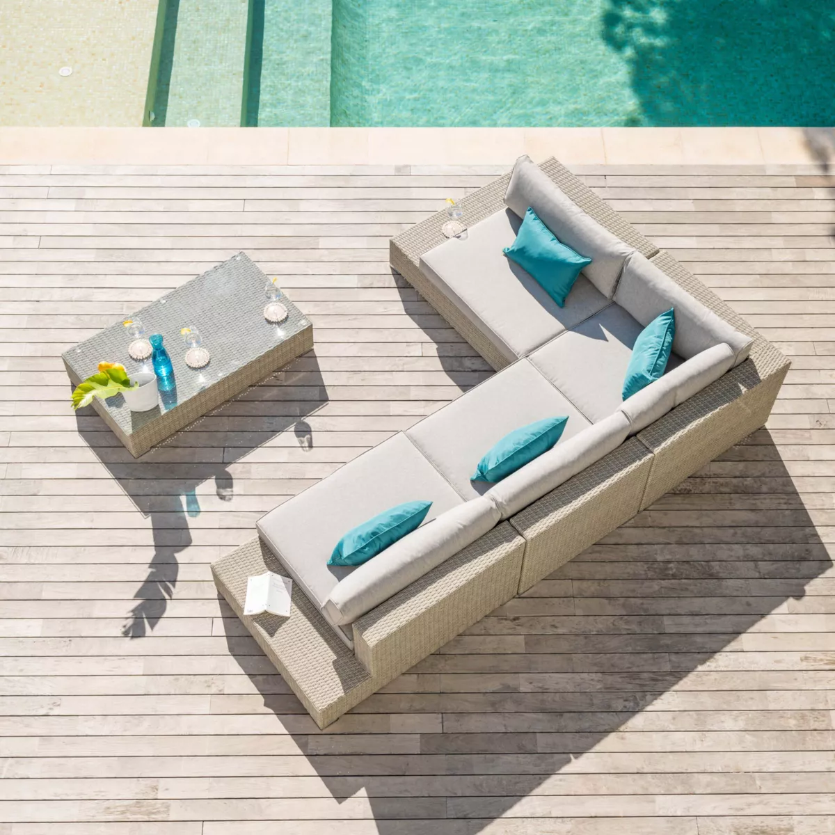 Salon de jardin Palma Gris - 5 places 3