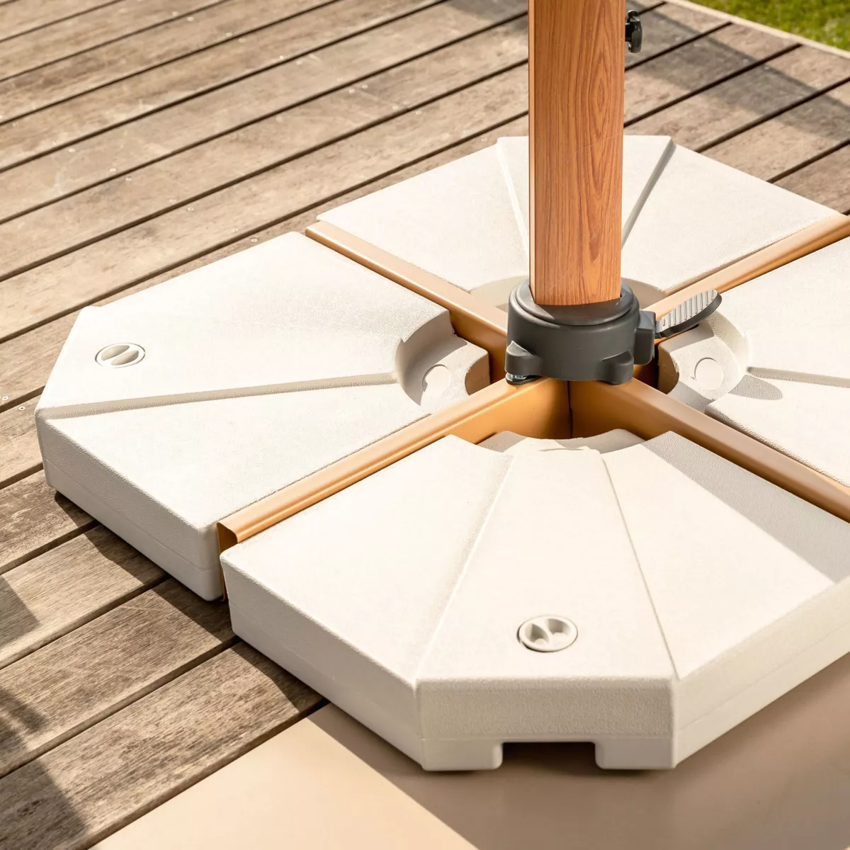 Parasol déporté Yucatan (L4 x 3m) - Blanc 4