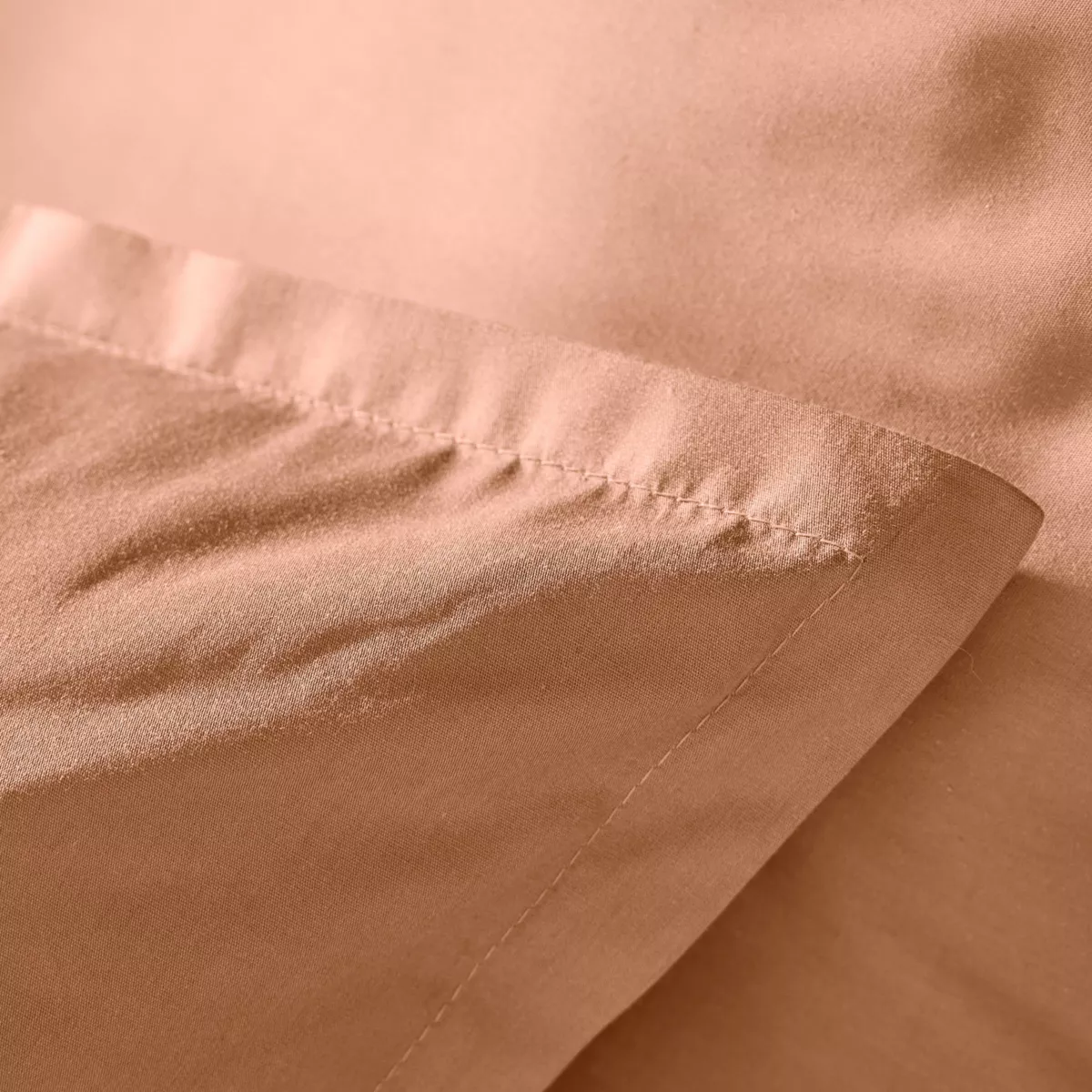EM - Housse de couette 260 x 240 cm Percale unie CALI Rose pche