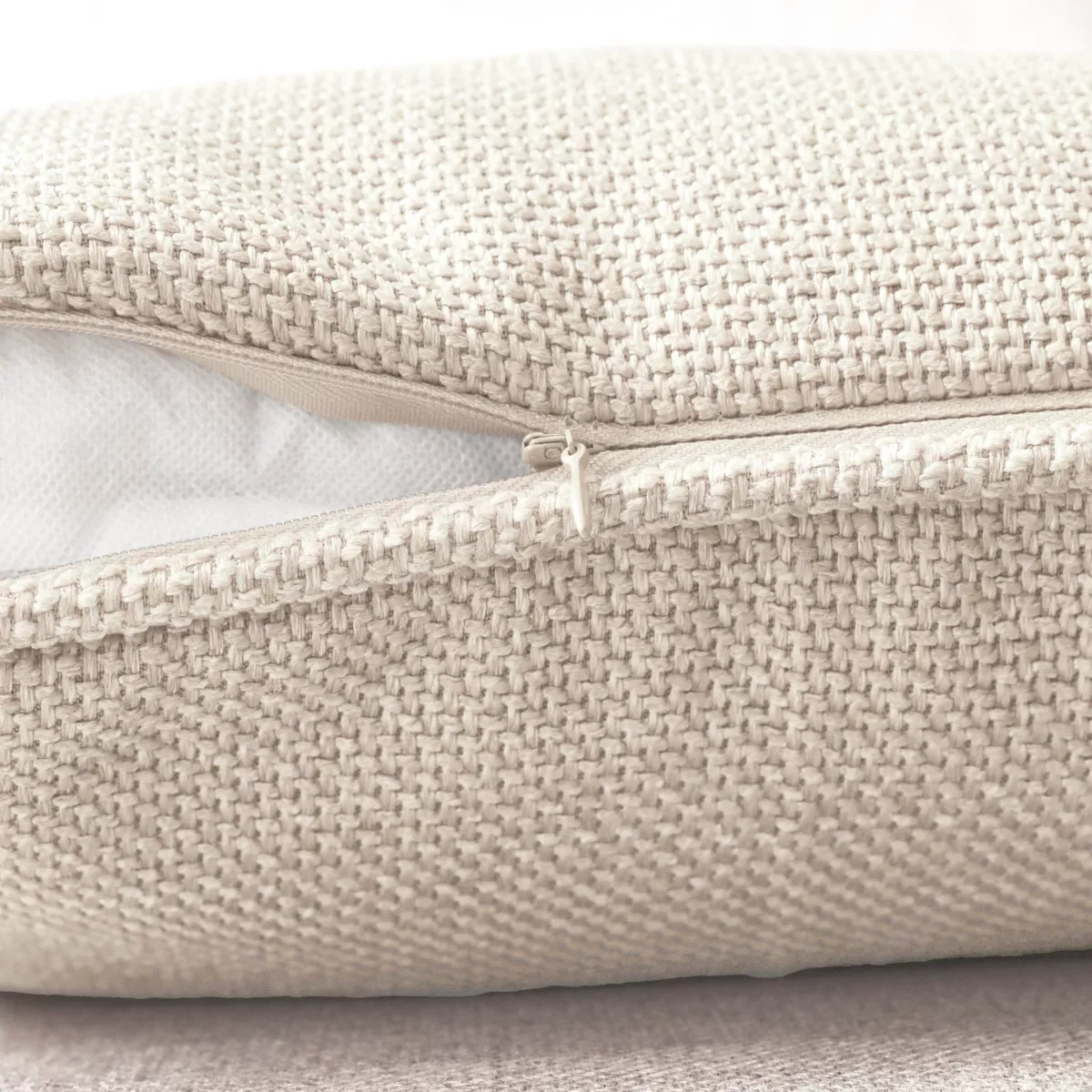 Cojín cuadrado tejido (45 x 45 cm) Alba Beige Marfil