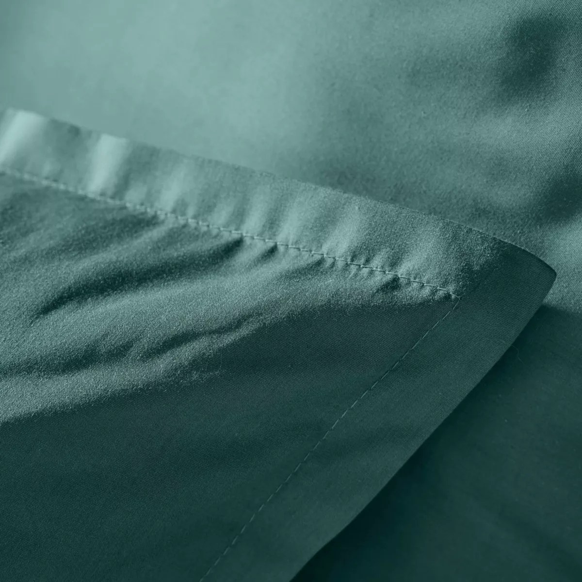 Housse de couette percale de coton (200 x 200 cm) Cali Bleu canard