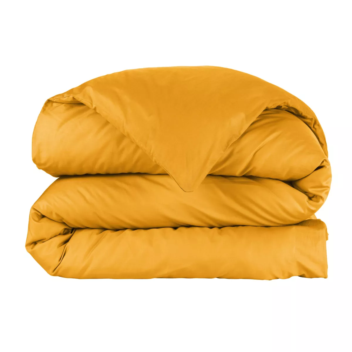 Funda nórdica de percal de algodón (280 x 240 cm) Cali Amarillo mostaza