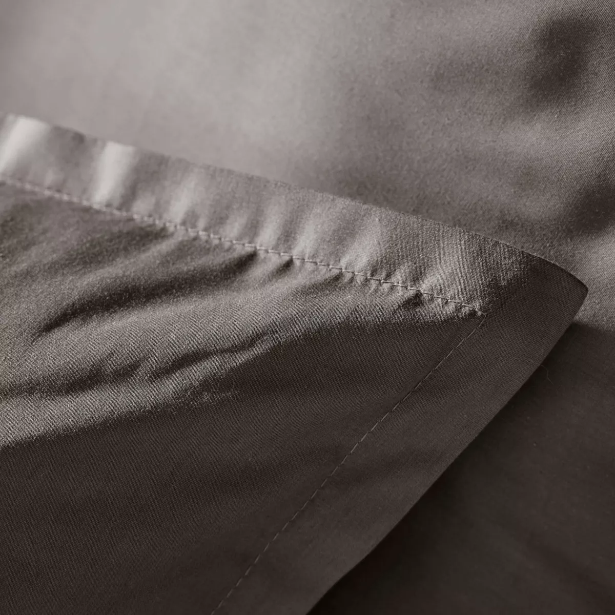 Housse de couette percale de coton (280 x 240 cm) Cali Gris anthracite