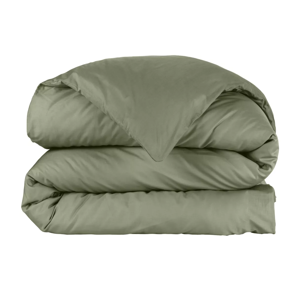 Housse de couette percale de coton (240 x 220 cm) Cali Vert romarin