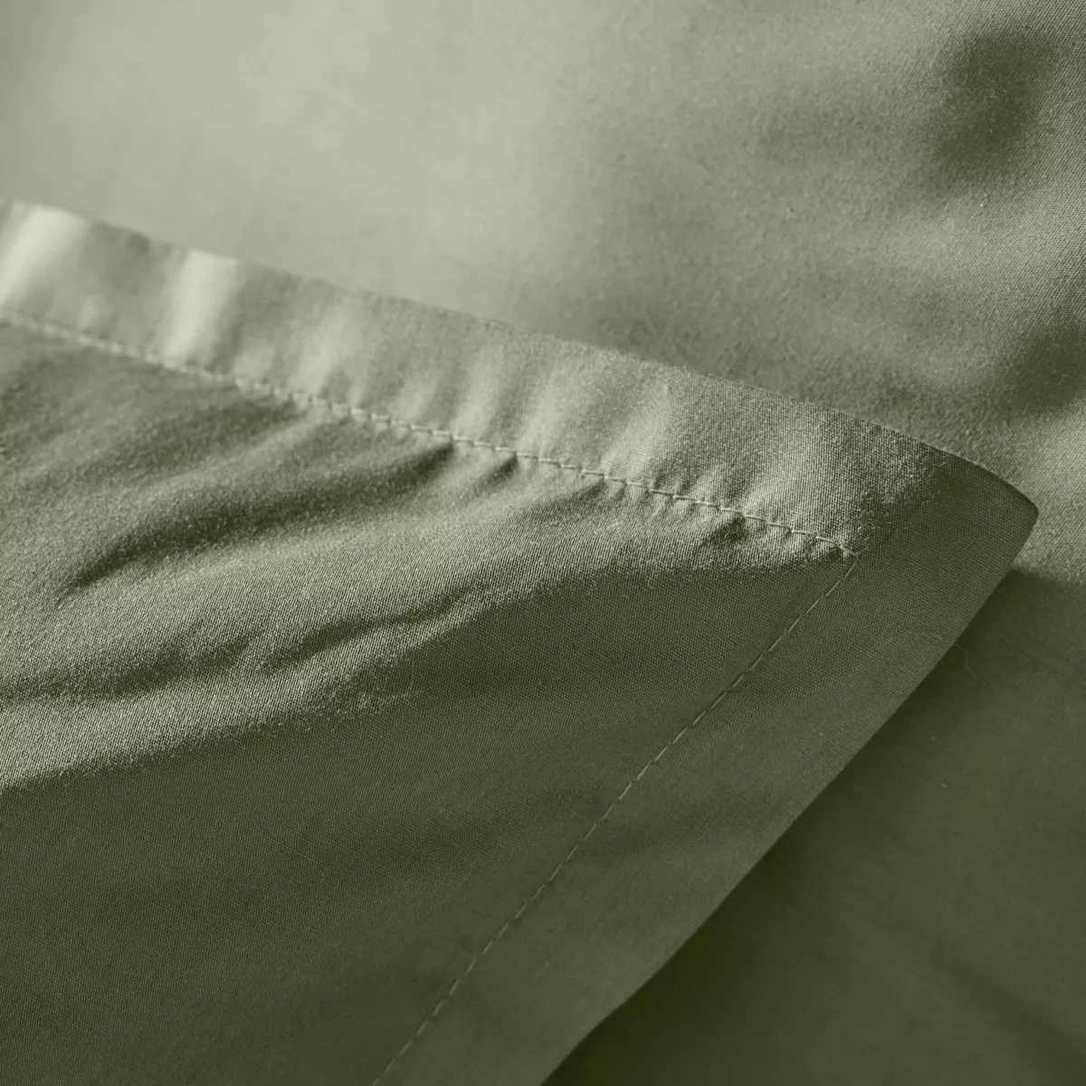 Housse de couette percale de coton (280 x 240 cm) Cali Vert romarin