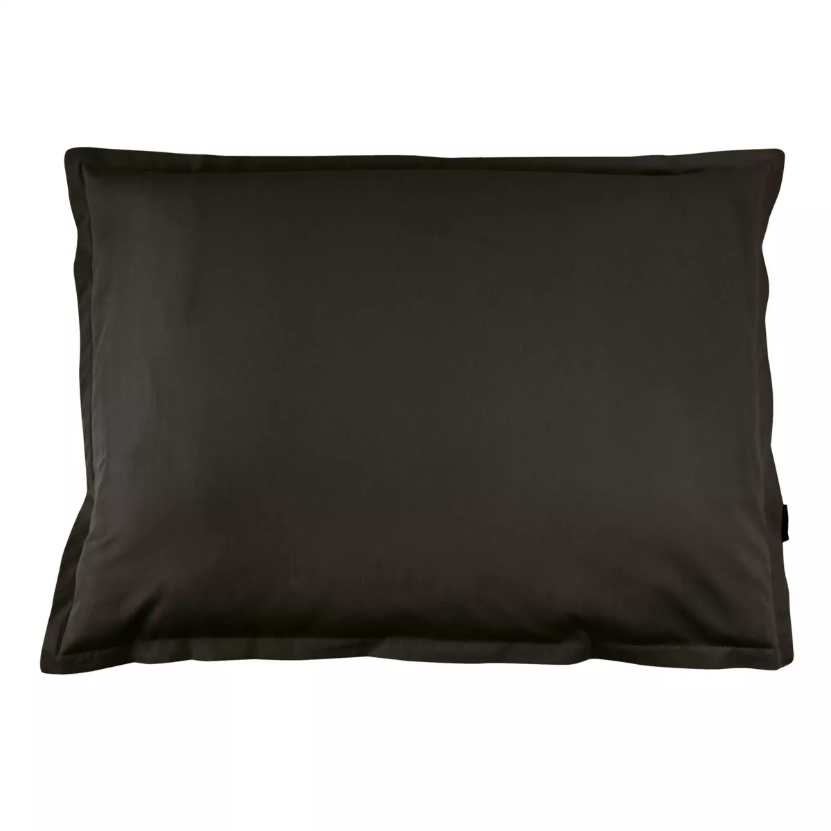 Funda de almohada rectangular de percal de algodón (80 cm) Cali Negra