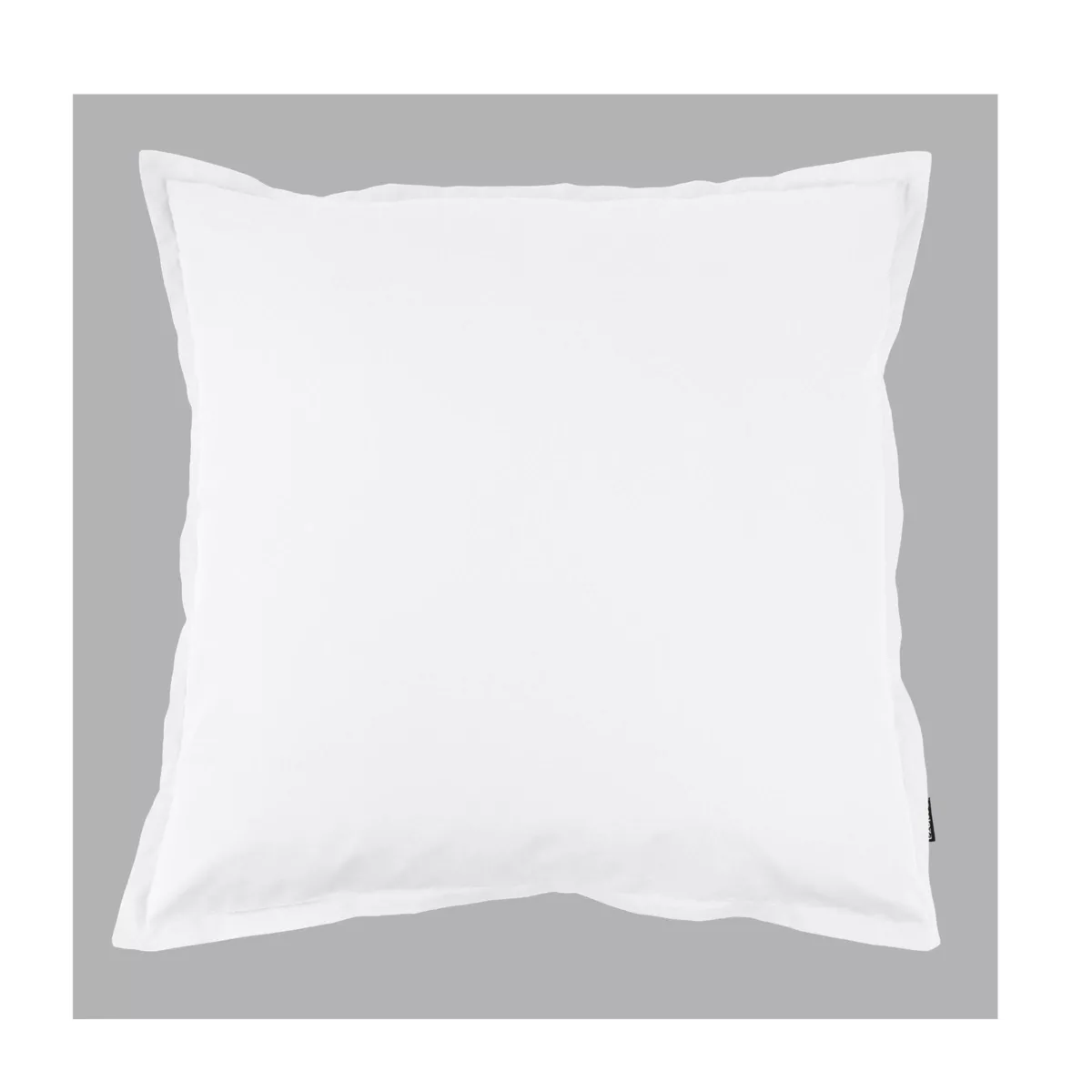 Funda de almohada cuadrada de percal de algodón (65 cm) Cali Blanco