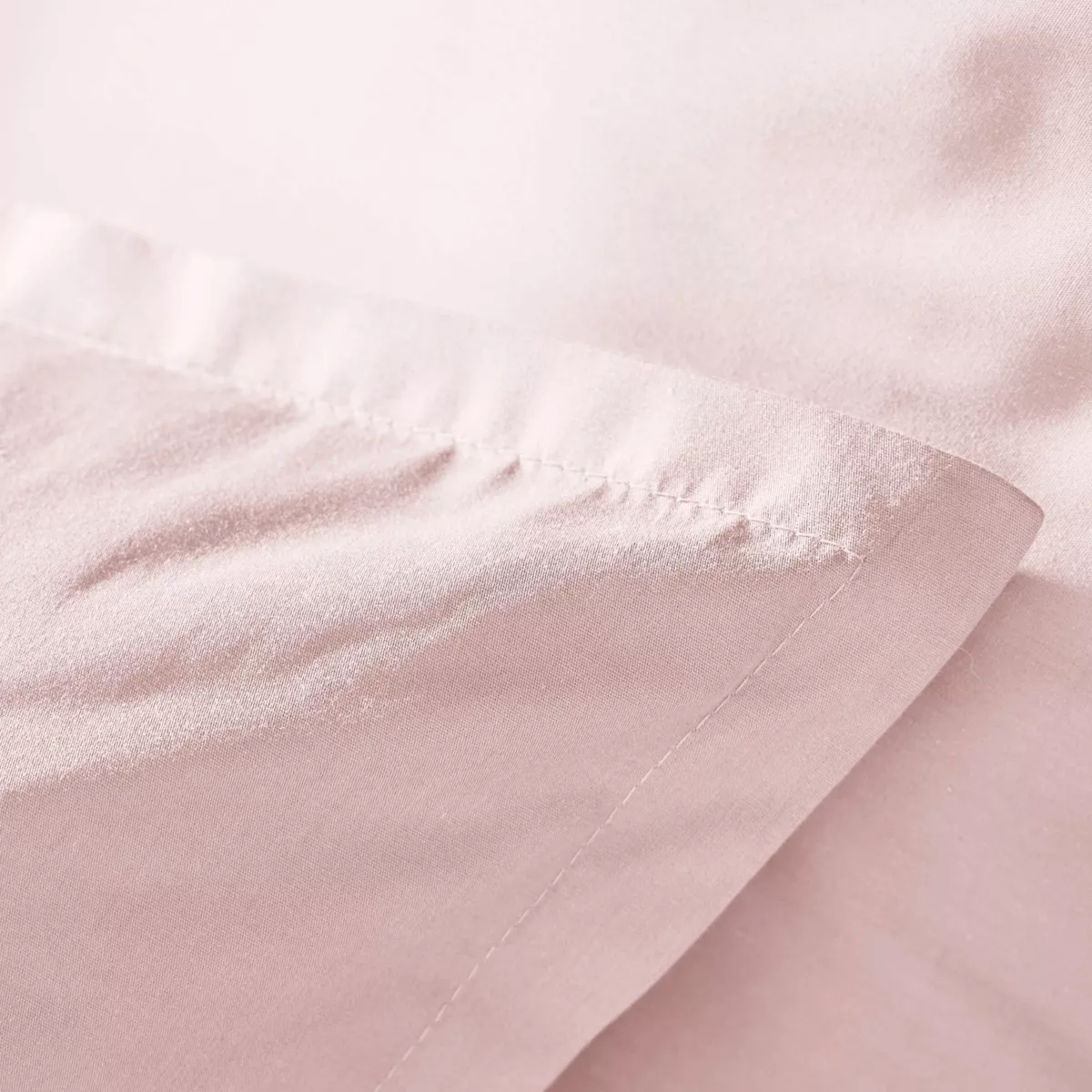 Taie d'oreiller carrée percale de coton (65 x 65 cm) Cali Rose poudré