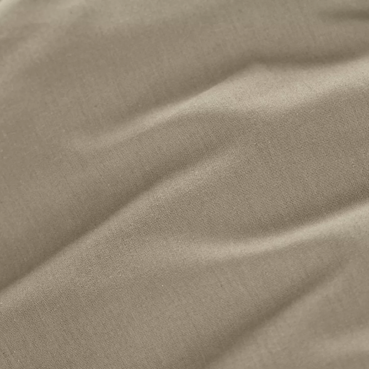 Sábana plana de percal de algodón (240 x 300 cm) Cali Taupe