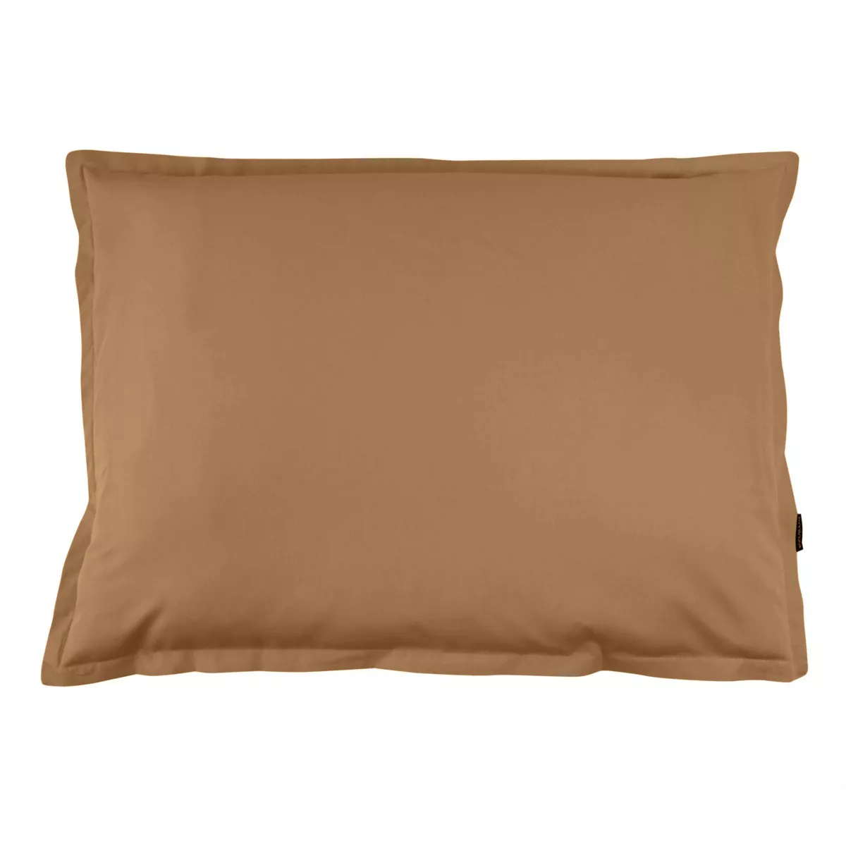 EM - Taie d'oreiller volant plat 50 x 70 cm Percale unie CALI Camel