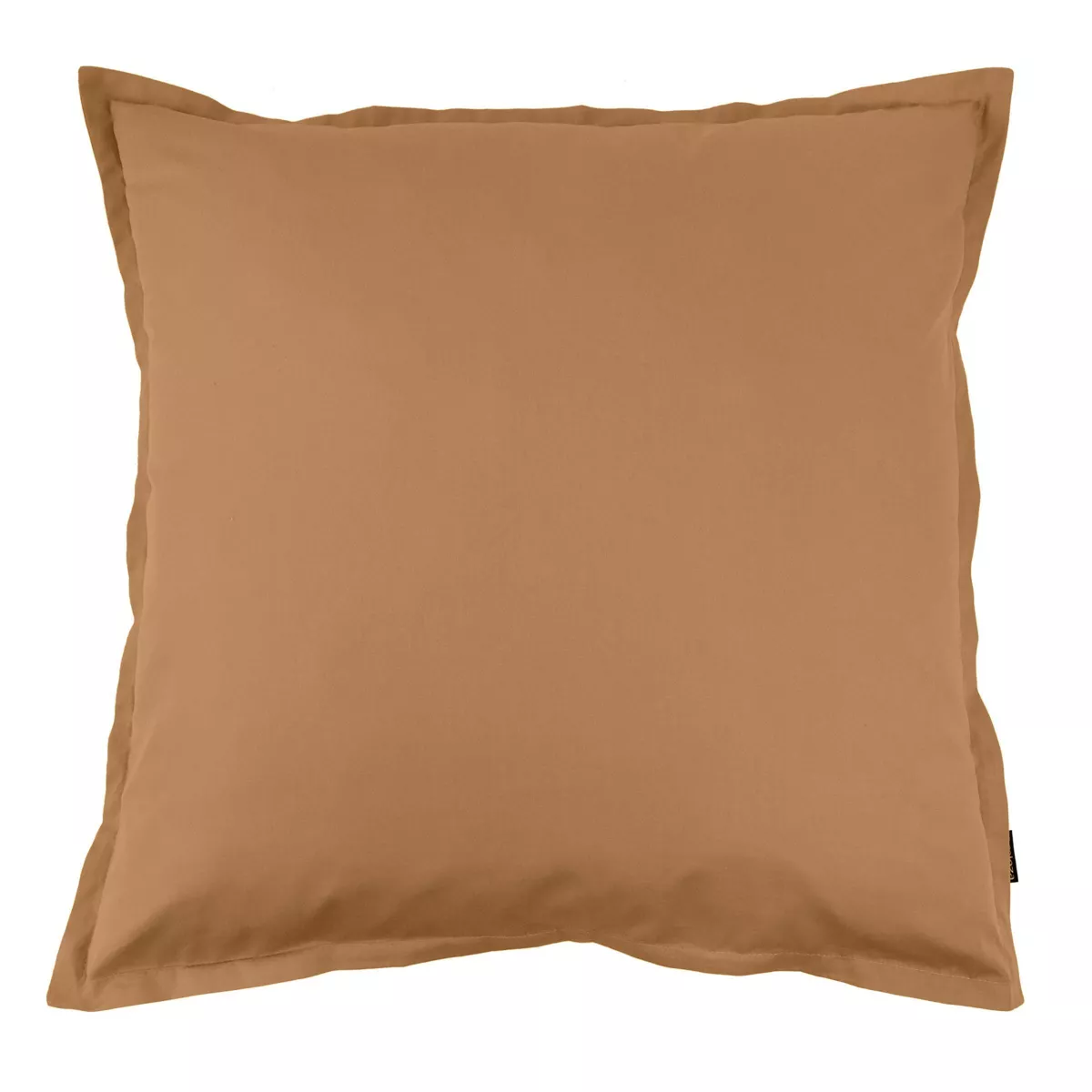 Fodera per cuscino quadrata in percalle di cotone (80 x 80 cm) Cali Camel