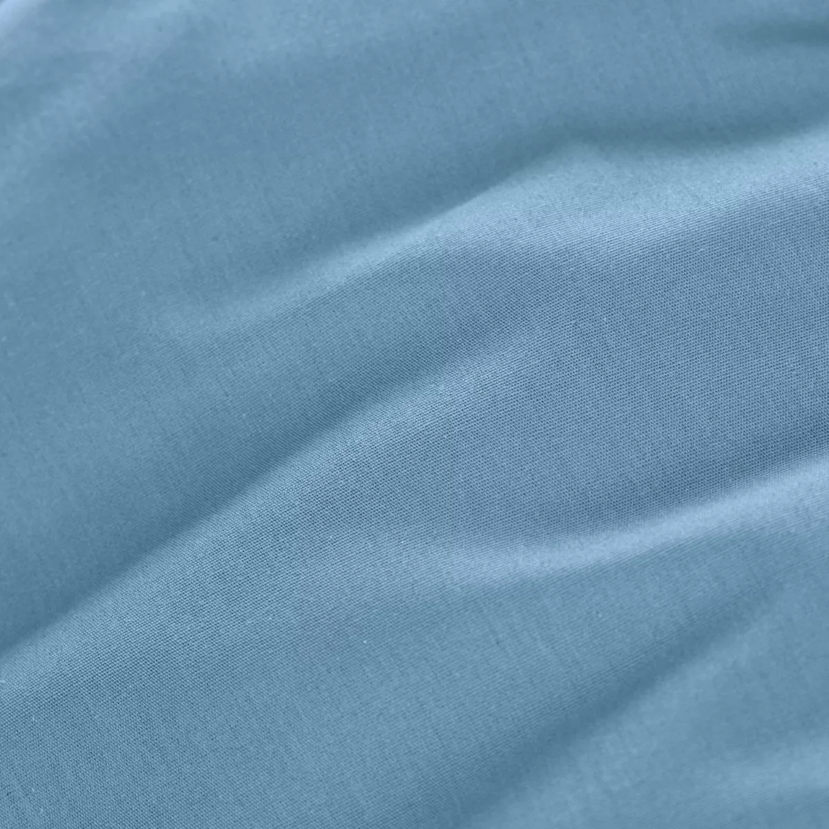 Flaches Perkal-Baumwolltuch (180 x 290 cm) Cali Himmelblau